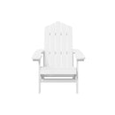 2 Pcs Hdpe White Garden Adirondack Chairs