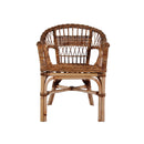 2 Pcs Outdoor Chairs Natural Rattan Brown