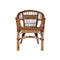 2 Pcs Outdoor Chairs Natural Rattan Brown