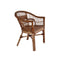 2 Pcs Outdoor Chairs Natural Rattan Brown