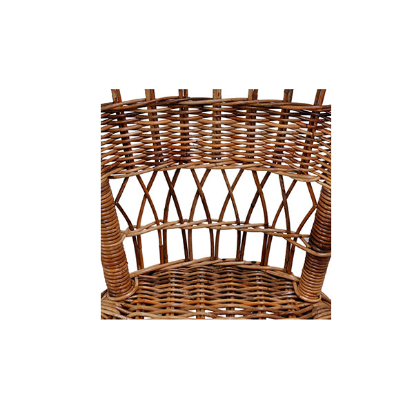 2 Pcs Outdoor Chairs Natural Rattan Brown
