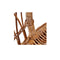 2 Pcs Outdoor Chairs Natural Rattan Brown
