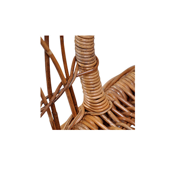 2 Pcs Outdoor Chairs Natural Rattan Brown