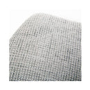 2 Pcs Padded Seat Dining Chair Fabric Grey