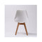 2 Pcs Padded Seat Dining Chair White