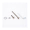 2 Pcs Padded Seat Dining Chair White