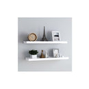 2 Pcs Picture Frame Ledge Shelves White 80 X 9 X 3 Cm
