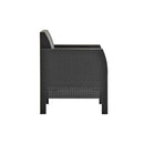 2 Pcs Pp Garden Chairs With Cushions Rattan Anthracite