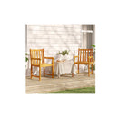 2 Pcs Wood Garden Chairs Solid Acacia