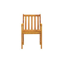 2 Pcs Wood Garden Chairs Solid Acacia