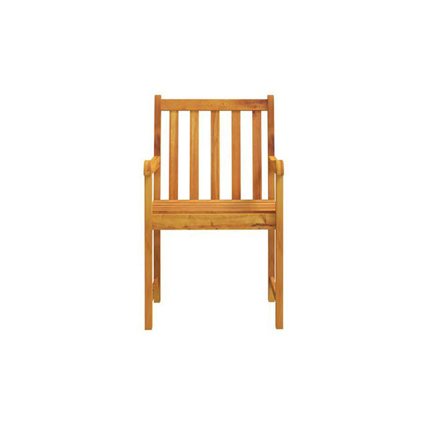 2 Pcs Wood Garden Chairs Solid Acacia