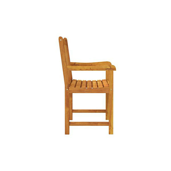 2 Pcs Wood Garden Chairs Solid Acacia