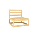 2 Pcs Solid Pinewood Garden Middle Sofas