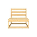 2 Pcs Solid Pinewood Garden Middle Sofas