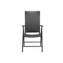 2 Pcs Stackable Garden Chairs Poly Rattan Black