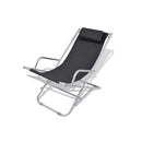 2 Pcs Steel Reclining Deck Chairs