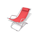 2 Pcs Steel Reclining Deck Chairs