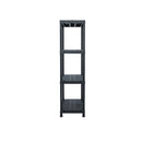 2 Pcs Storage Shelf Racks Black Plastic