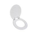 2 Pcs Toilet Seats With Soft Close Lids Mdf White