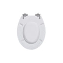 2 Pcs Toilet Seats With Soft Close Lids Mdf White