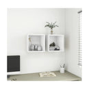 2 Pcs Wall Cabinets White 37 X 37 X 37 Cm Chipboard