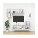 2 Pcs Wall Cabinets White 37 X 37 X 37 Cm Chipboard