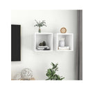 2 Pcs Wall Cabinets White 37 X 37 X 37 Cm Chipboard