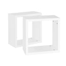 2 Pcs Wall Cube Shelves White 30 X 15 X 30 Cm