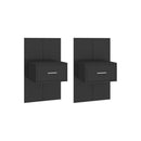 2 Pcs Wall Mounted Bedside Cabinets