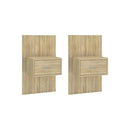 2 Pcs Wall Mounted Bedside Cabinets