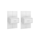 2 Pcs Wall Mounted Bedside Cabinets