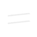 2 Pcs Wall Shelves White 100 X 9 X 3 Cm