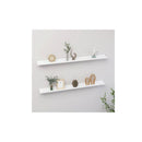 2 Pcs Wall Shelves White 100 X 9 X 3 Cm
