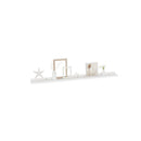 2 Pcs Wall Shelves White 100 X 9 X 3 Cm