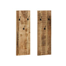 2 Pcs Wallmounted Coat Racks Solid Mango Wood