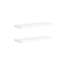 2 Pcs White Floating Wall Shelves Honeycomb Mdf