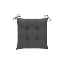 2 Pcs With Anthracite Cushions Solid Teak Wood Garden Chairs