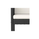 2 Pcs With Cushions Black Bar Stools Poly Rattan