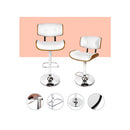 2 Pcs Wooden Bar Stools Kitchen Dining Chairs Pad Gas Lift