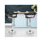 2 Pcs Wooden Bar Stools Kitchen Swivel Chairs Leather Black