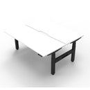 2Person Back To Back Workstation Natural White And Black