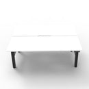 2Person Back To Back Workstation Natural White And Black