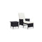 2 Piece Garden Lounge Set Black With Cushions Poly Rattan