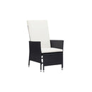 2 Piece Garden Lounge Set Black With Cushions Poly Rattan