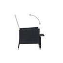 2 Piece Garden Lounge Set Black With Cushions Poly Rattan