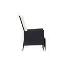 2 Piece Garden Lounge Set Black With Cushions Poly Rattan