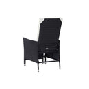 2 Piece Garden Lounge Set Black With Cushions Poly Rattan