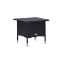 2 Piece Garden Lounge Set Black With Cushions Poly Rattan