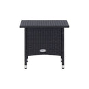 2 Piece Garden Lounge Set Black With Cushions Poly Rattan