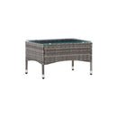 2 Piece Garden Lounge Set Poly Rattan Grey With Cushion